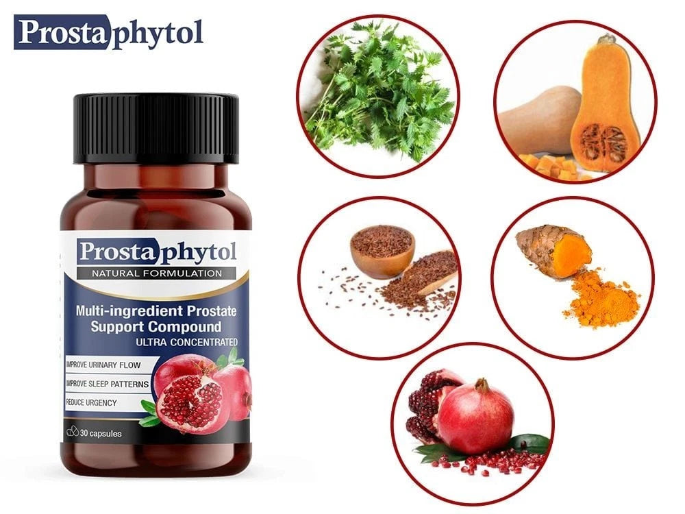 Prostaphytol Multi Ingredient Prostate Support Supplement with Natural Plant Ingredients and Pomegranate Extract
